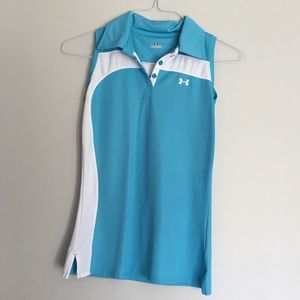 Under Armour Sleeveless Golf Shirt Blue